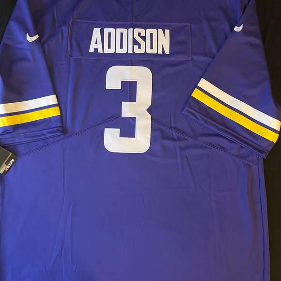 ONLY XL LEFT🏈 ADDISON🏈 MINNESOTA VIKINGS (NFL) ON FIELD NIKE JERSEY - Picture 7 of 14